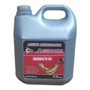 ACEITE TRANSMISION 140 BIDON  X 4 Lts. - TRAN10T  LUBRIGRAS (Aceite transmisiónpara caja de velocidad y diferencialAceite para caja de veloc idad, diferencial y reduc­tores de engranajes. Apto para todo tipo de engra­ najes, los aditivos que contiene le brindan buenaresistencia a la pelicula lubricante con excelente         inhibición contra  oxidación y toda acción contra         agentes externos.)