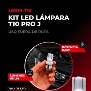 PACK X 50 UNIDADES KIT LED LAMPARA T10 PRO J (USO FUERA DE RUTA)
