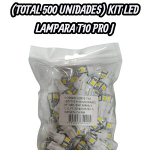 PROMO X 10 PACK X 50 UNIDADES (TOTAL 500 UNIDADES) KIT LED LAMPARA T10 PRO J (USO FUERA DE RUTA)