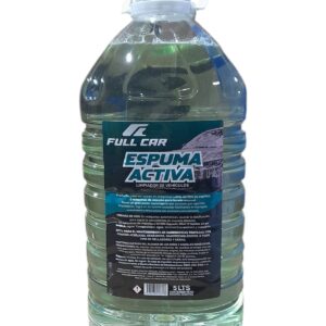 Bidon (lava autos - shampoo) ESPUMA ACTIVA X 5 L (DILUCION 1 EN 200) - FUL 020 FULL CAR ( LIMPIEZA - CARROSERIAS- simil k78 a801 - k78 a803 - k78 a805)   ( Shampoo concentrado neutro para el lavado de carrocerías,Alto poder espumígeno, fácil enjuagado. Especial para máquinasde espuma. Biodegradabilidad del 85,4%Dilución para el uso: 1 parte en 200 de agua.)