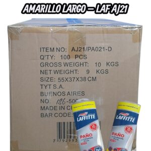 PROMO CAJA X 100 UNIDADES  CHAMOIS LAFFITTE AMARILLO LARGO. - LAF AJ21 PA021-D PAÑOS - LIMPIEZA