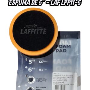 PROMO X 5 UNIDADES PAD DE PULIDO LAFFITTE ESPUMA MEDIUM NARANJA 5" ROTATIVA - LAF LPP11-5  PAÑOS - LIMPIEZA - MICROFIBRAS