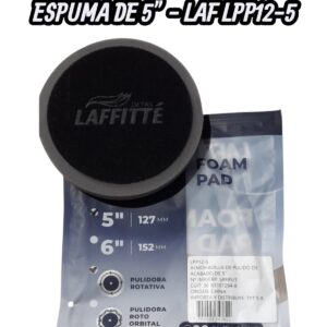 PROMO X 5 UNIDADES PAD DE PULIDO LAFFITTE ESPUMA SOFT GRIS 5" ROTATIVA - LAF LPP12-5  PAÑOS - LIMPIEZA - MICROFIBRAS