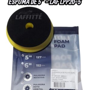 PROMO X 5 UNIDADES PAD DE PULIDO LAFFITTE ESPUMA HARD AMARILLO 5" ROTO OR - LAF LPP20-5  PAÑOS - LIMPIEZA - MICROFIBRAS