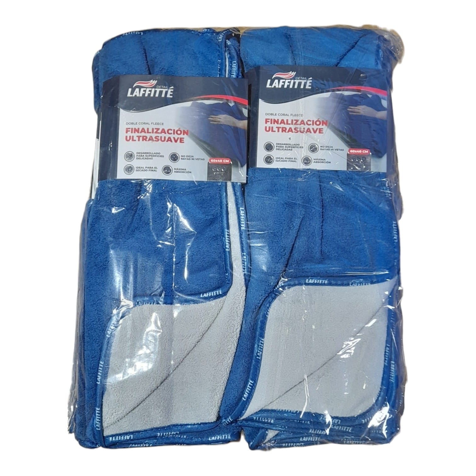 PROMO X 10 UNIDADES PAÑO DE MICROFIBRA SIN COSTURA 60X40 CM CORAL AZUL LAFFITTE- LAF PA014-D PAÑOS (SIMIL FUL 9093 - FUL 9092 - AJ27 - AJ47 - AJ44 PA014-D - PA104-D - PA013-D - K78 603 - K78 604)- LIMPIEZA - MICROFIBRAS - Imagen 3