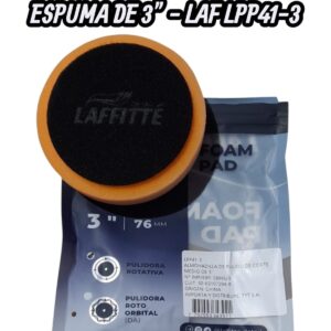 PROMO X 5 UNIDADES PAD DE PULIDO LAFFITTE ESPUMA MEDIUM NARANJA 3" ROTATIVA - LAF LPP41-3  PAÑOS - LIMPIEZA - MICROFIBRAS