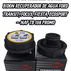 PROMO X 5 UNIDADES TAPA DE BIDON (DEPOSITO) RECUPERADOR DE AGUA FORD TRANSIT,FOCUS’08→;FIESTA ‘11→;ECOSPORT ‘13→ 3M5H.8100.AD 1.45 BAR MF22.098 3M5H.8100.AD 1.45 BAR MF22.098 - NAP TB 198 (FORDFord Transit, Focus ’08 –› ;Fiesta ‘11–› ; Ecosport ‘13–› Kuga 2.5 4x4,2009 –› 2012)