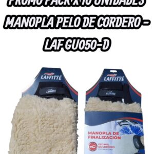 PROMO LAFFITTE PACK X 10 UNIDADES MANOPLA LAFFITTE (GUANTE)  ECO PIEL DE CORDERO ENCERADO Y FINIS LAFFITTE  GU050-D (SIMIL AJ28 - AJ42 - GU001-D - GU002-D - GU050-D - FUL 9113 - K78 607)