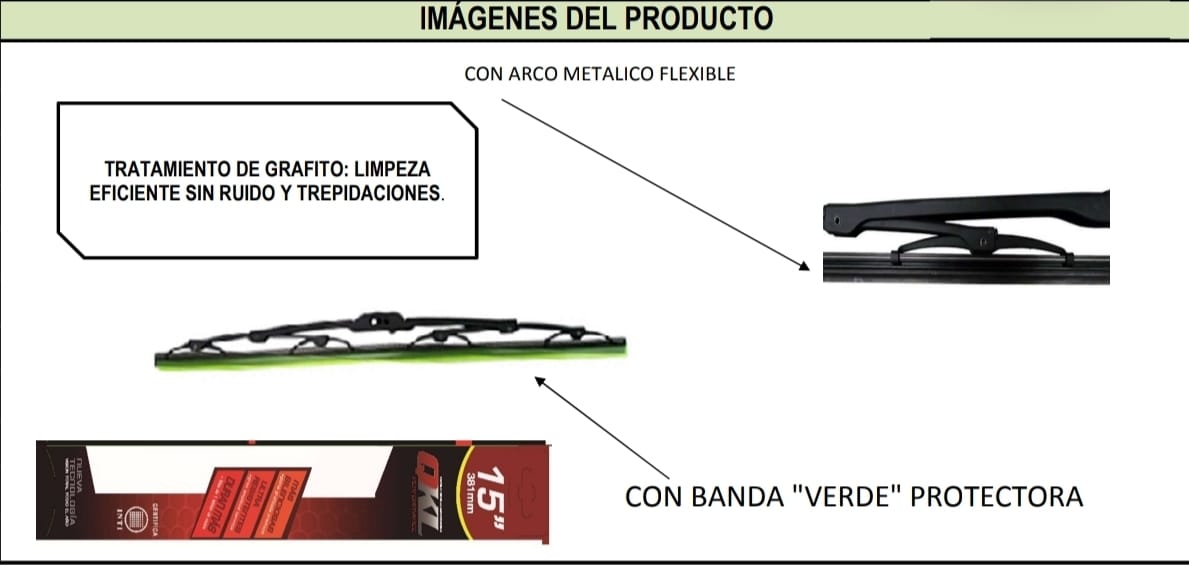 ESCOBILLA QKL 17 1 PZA 17 " DEL.RECTA - ESC BE17 (R1017-Q) - Imagen 2