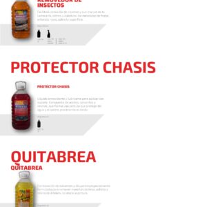 LIMPIEZA EXTERIOR (REMOVEDOR DE INSECTOS - PROTECTOR CHASIS - QUITABREA )
