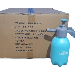 PROMO CAJA X 20 UNIDADES PULVERIZADOR DE 2 LITROS STANDARD VALVULA DE SEGURIDAD  LAFFITTE (PULVERIZADOR Y GENERADOR DE ESPUMA 0,25 CM DE ALTO X 0,33 CM DE ANCHO GRIS- NEGRO 550GR) (NUEVO MATERIAL PE  X 2 LITROS 1UN. DE O-RING + 1UN. TUBO DE SUCCION DE REPUESTO / BOTELLA CON PICO PULVERIZADOR Y GENERADOR DE ESPUMA - GATILLO ACCIONAMIENTO CON BLOQUEO) - LAF LF02-D (SIMIL LF08-D - LF07-D - LF03-D - FUL 9063 - LF02-D) (copia)