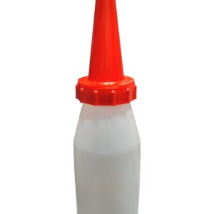BOTELLON CON PICO COLOR ROJO PARA LUBRICANTE X 1 LITRO ( MAMADERA )