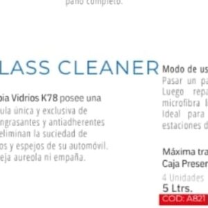GLASS CLEANER LIMPIAVIDRIOS