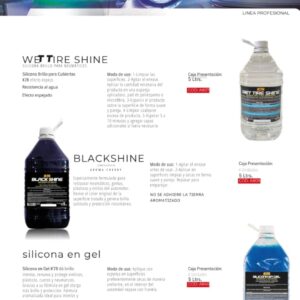 NEUMÁTICOS Y PLÁSTICOS - WET TIRE SHINE - REVIVIDOR DE NEGRO NEUMÁTICOS Y PLÁSTICOS -BLACK SHINE - GEL DE GOMAS -TIRE GEL
