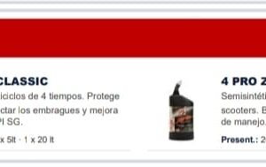 LUBRICANTES 4 TIEMPOS